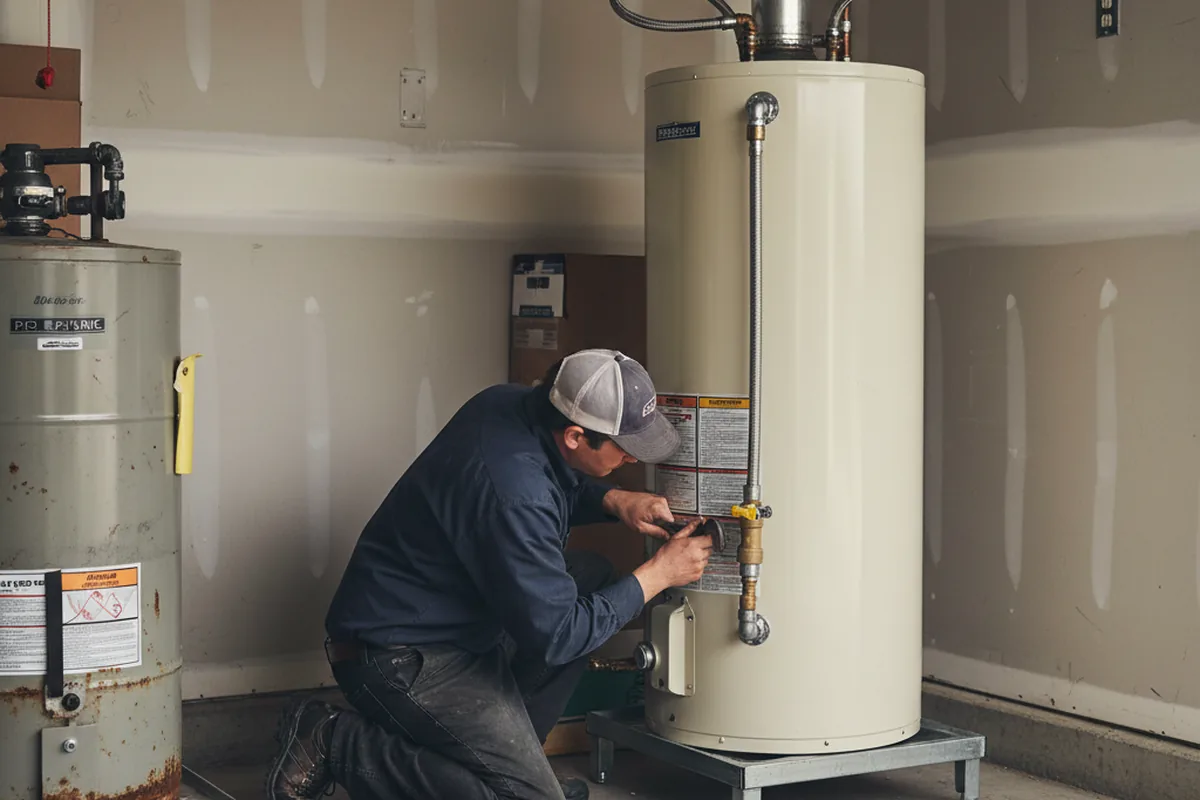 Water heater and shutoff valve replacement in Webbers Falls